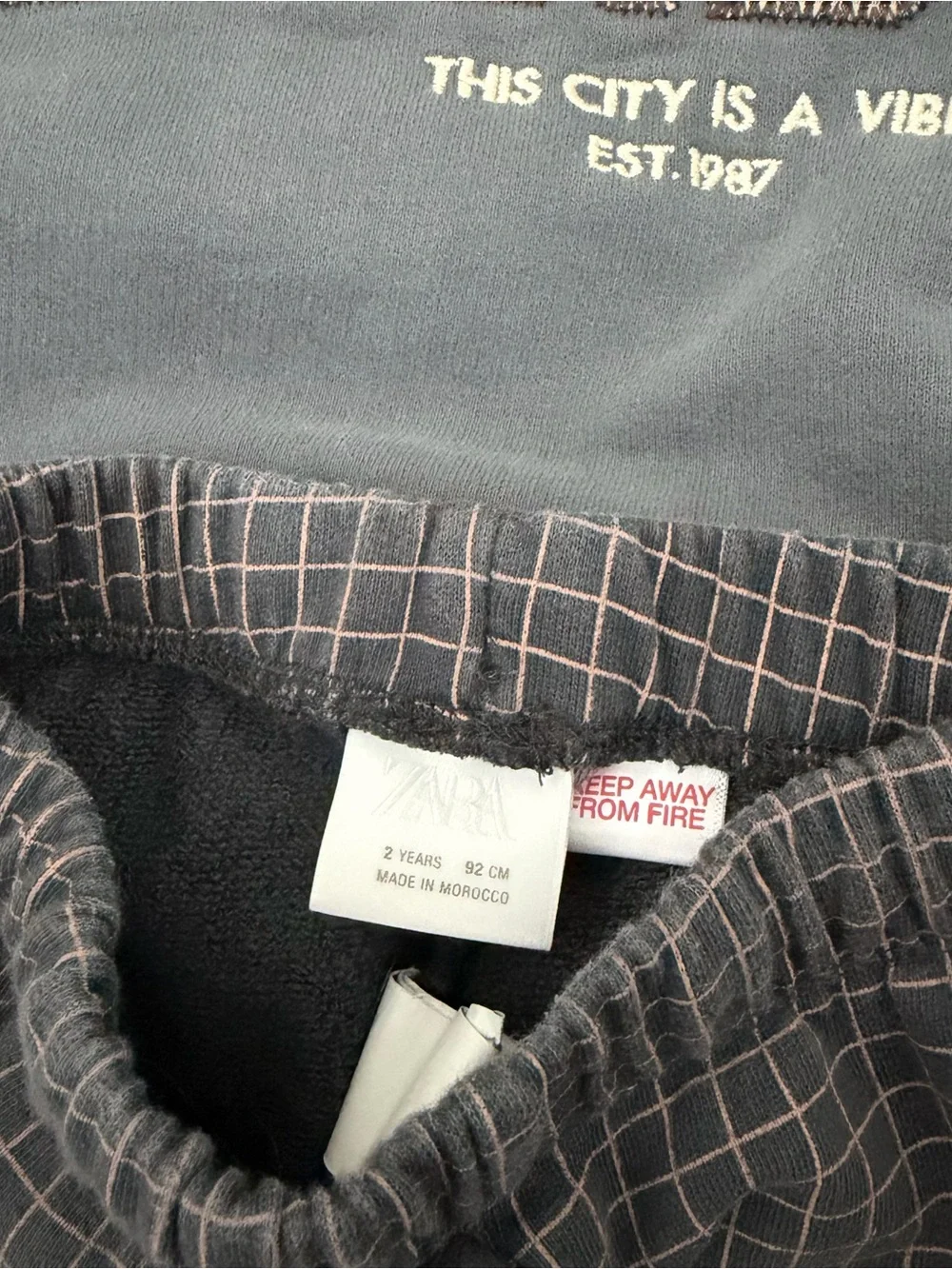 ZARA Toddler Boy London Checkered Pants Set Size 2 years